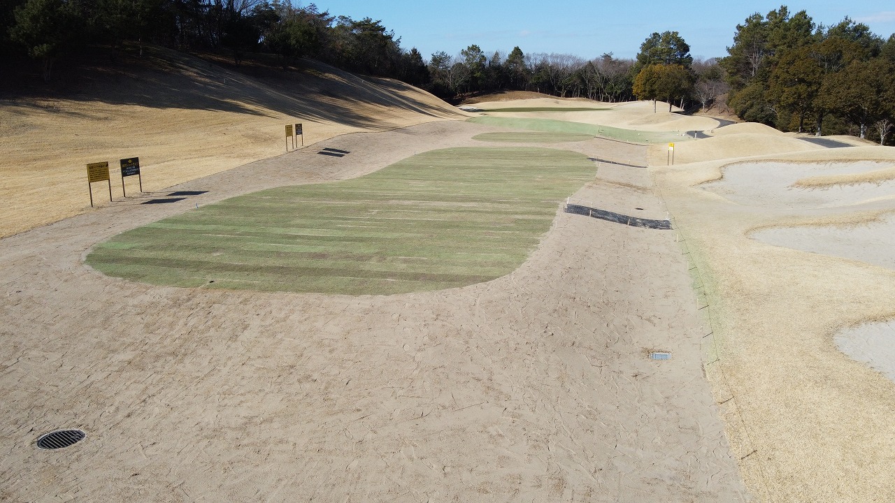ローズウッドGCビッグロールTee改修(兵庫県小野市)