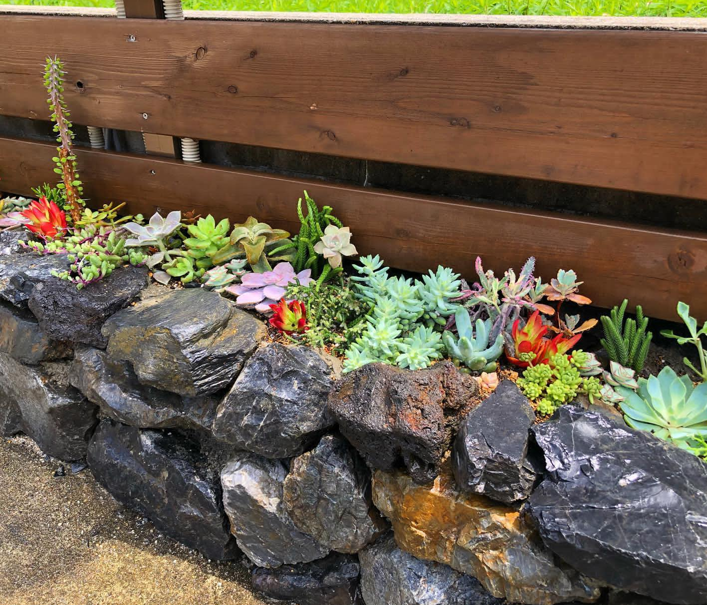 グリ石花壇　（春日井市）teteya駐車場