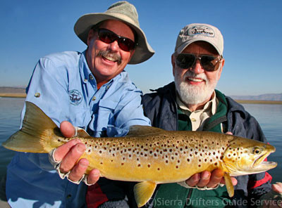 Bill Stroud with guide Tom Loe of Sierra Drifters Guide Service