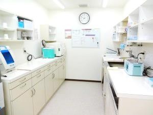 準備・消毒コーナー