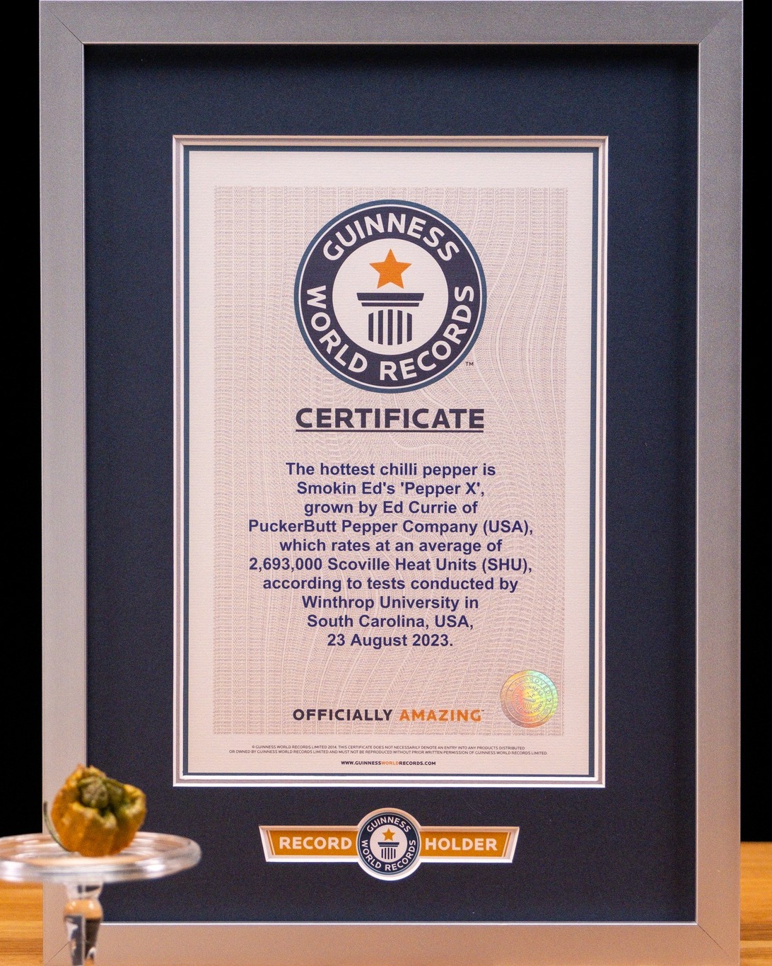 Pepper X, le nouveau piment le plus fort du monde