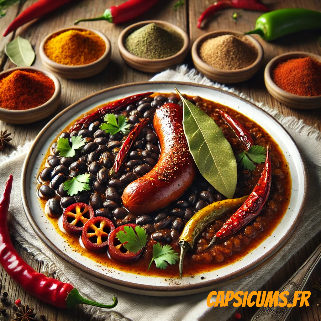 Haricots noirs à la saucisse de Toulouse