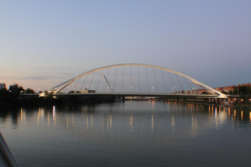 und abends auf dem Schiff auf dem Guadalquivir