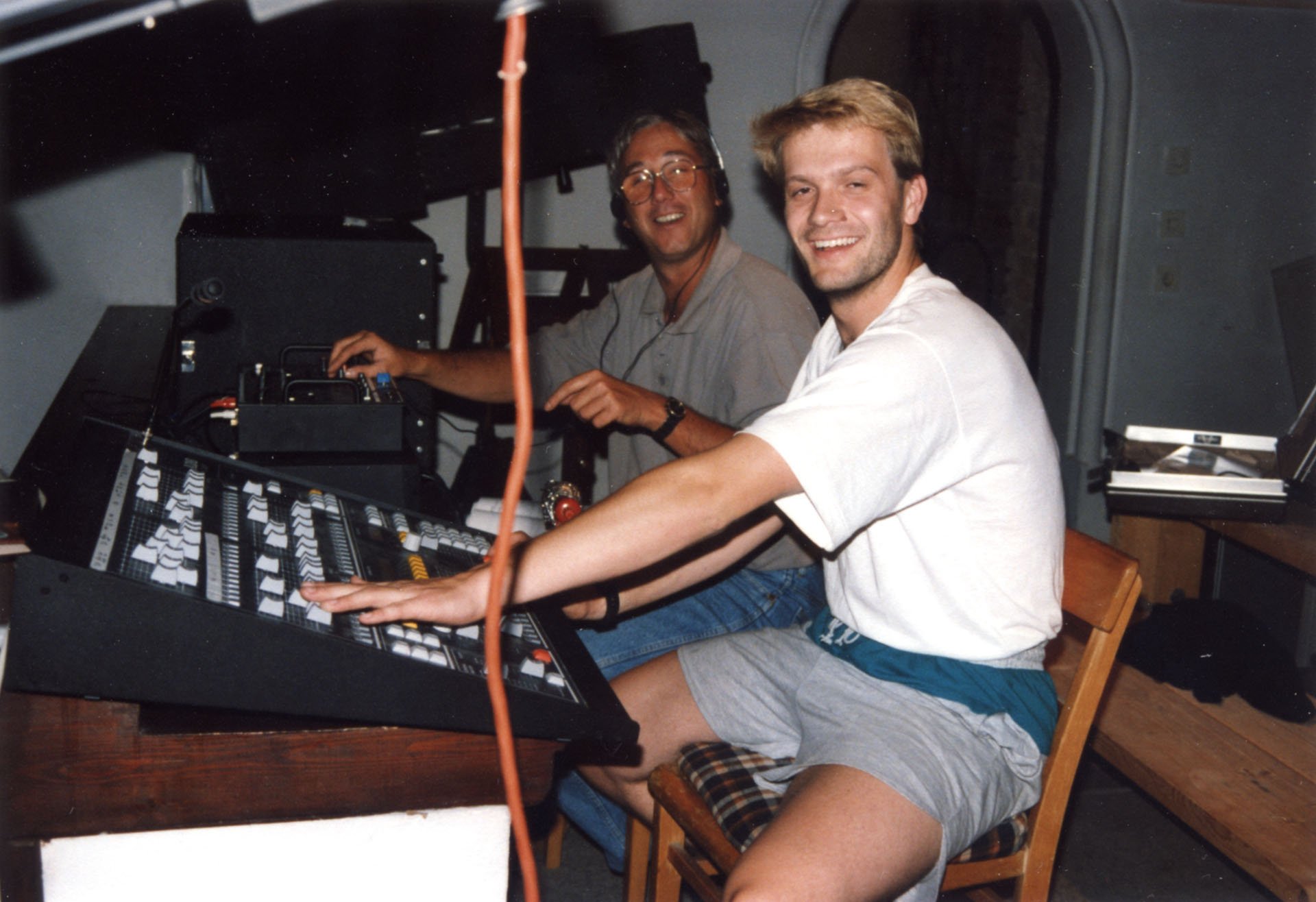 1992: Technik mit Helmut Müller (†) bei "Jedermann"