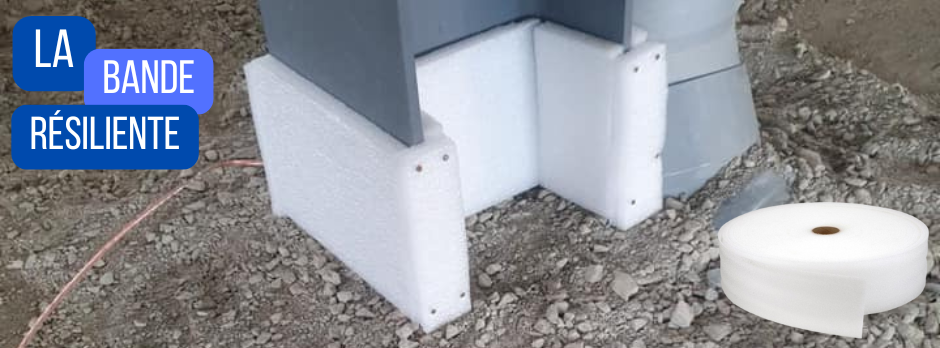 La pose de la bande résiliente