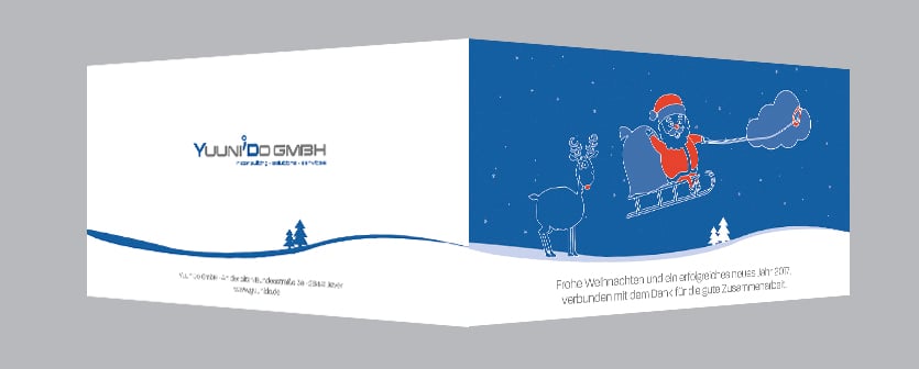 Illustration Kundenkarte Weihnachten für yuunido gmbh