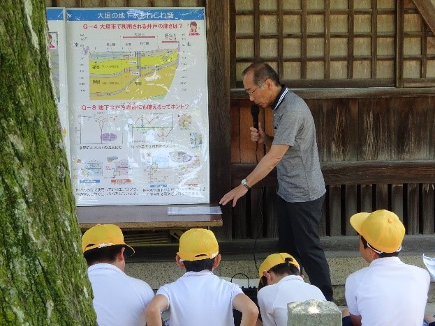 大垣市加賀野八幡神社で環境学習を実施しました
