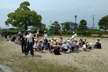 大垣市加賀野八幡神社で環境学習を実施しました