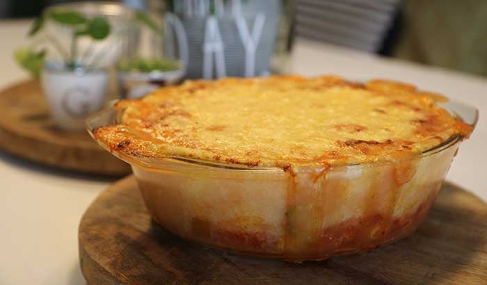 Kartoffel-Gemüse-Auflauf mit Kasseler