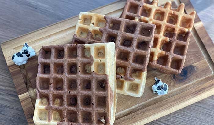 Kuhflecken-Waffeln