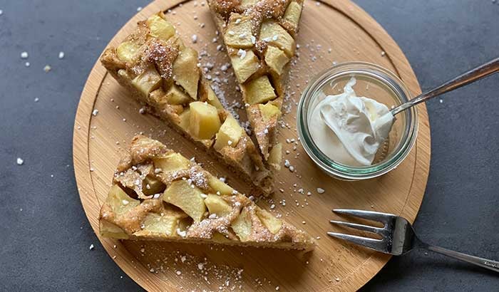 Einfacher Mandel-Apfelkuchen