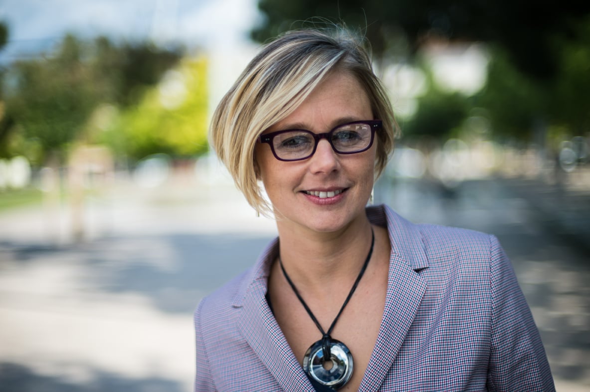 Echirolles (38) Magalie Vicente, candidate aux élections municipales 2014 - Municipal election