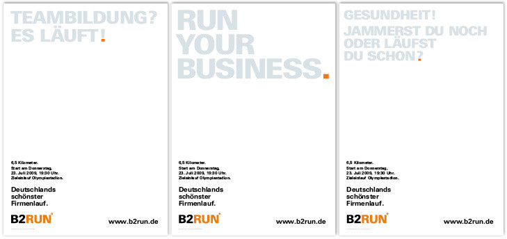 Auszug Plakatkampagne B2RUN