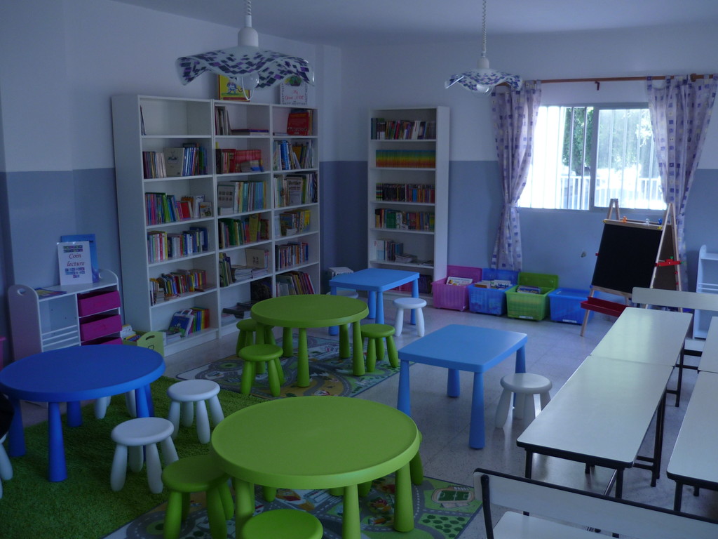 Voici la nouvelle bibliothèque de l'école