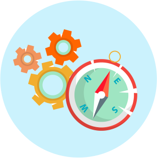 コンパス（方位磁針）のイラスト