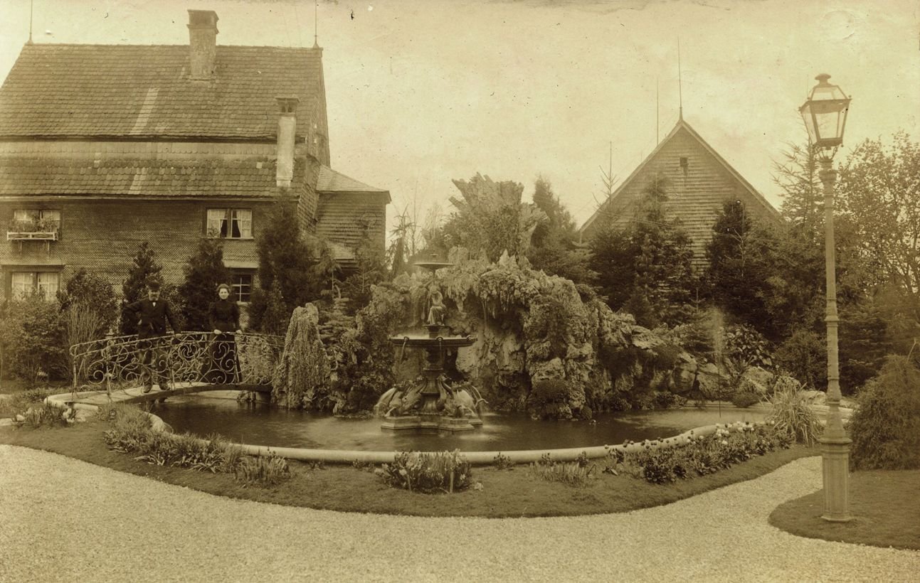 Der neugestaltete Park um 1900