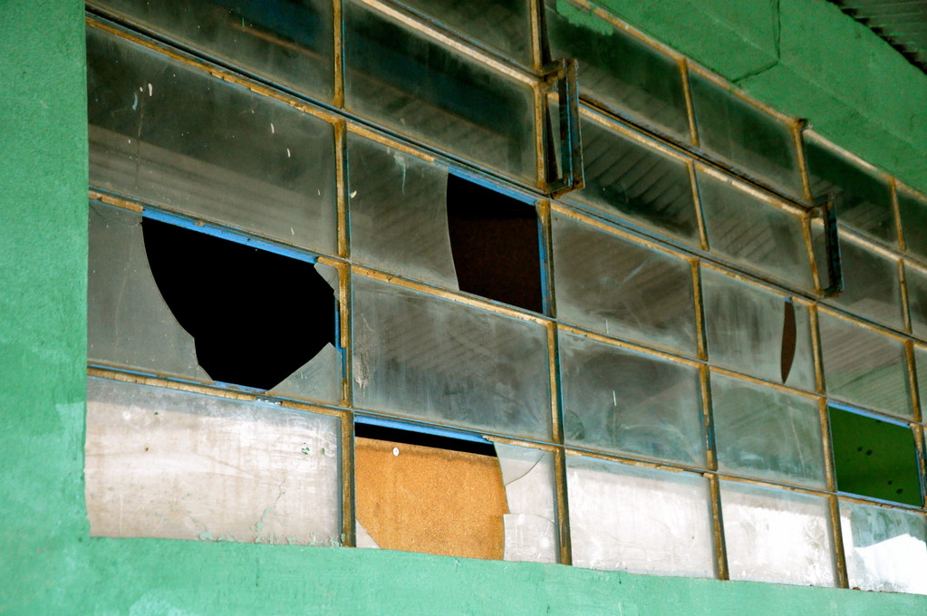 Broken windows are common and rarely repaired
