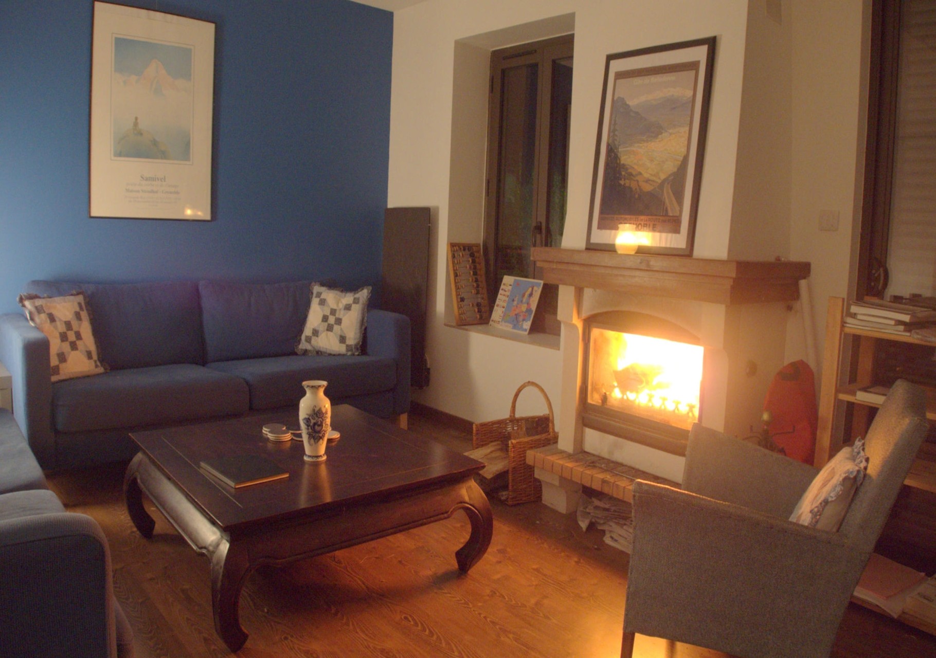 soirée près de la cheminée