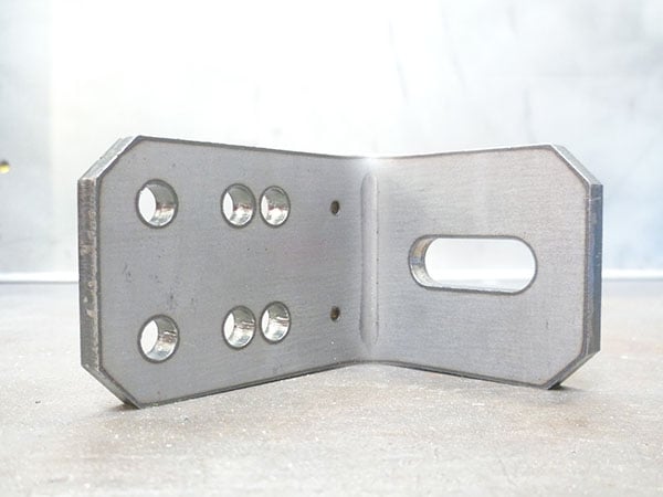 Support enrouleur en acier S235, épaisseur 8 mm