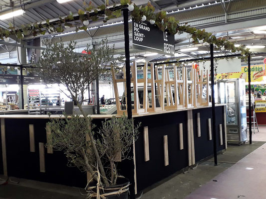Aménagement espace restauration Foire de Montpellier - Décor Zé Âme