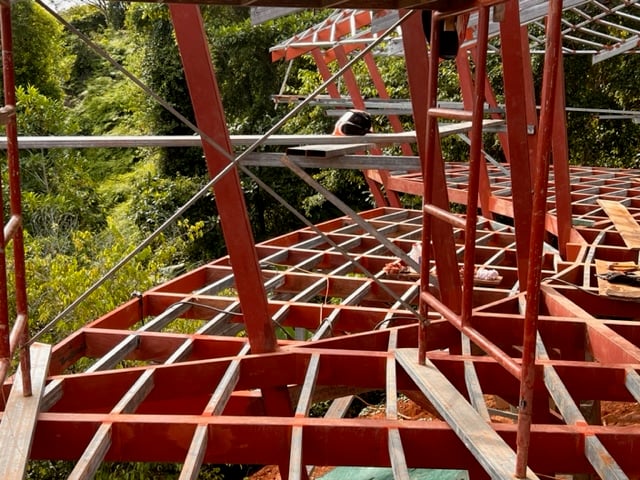 July 2023 - the terrace is added