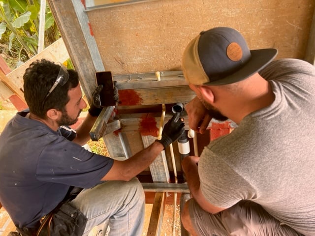 November 2023 - consultation with the plumber and engineer regarding the siphon connection in the bathroom