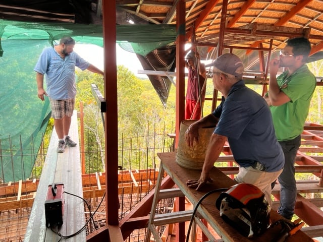July 2023 - inspection day by Christian, our builder. The pool floor will soon be concreted