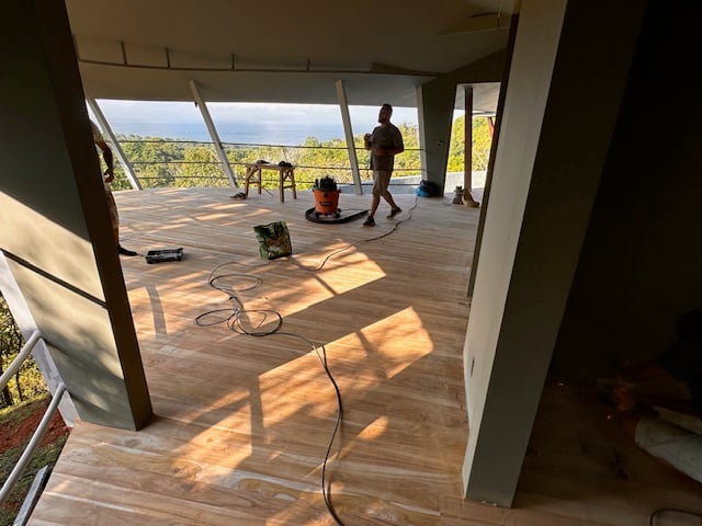 January 2024 - view from the bathroom into the bedroom