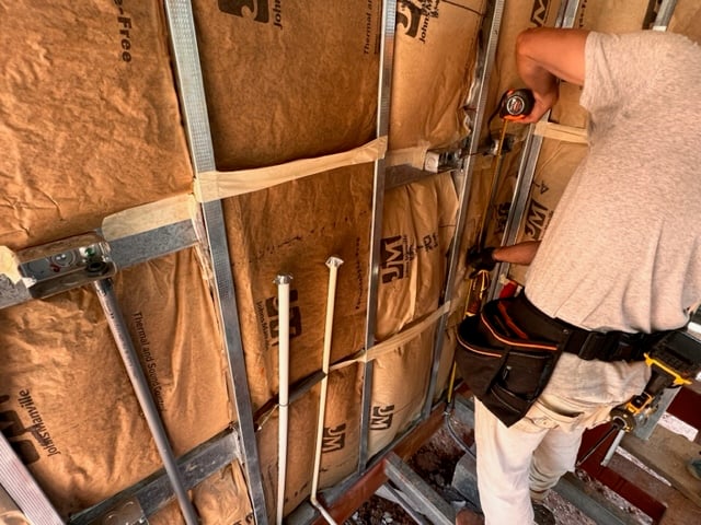 October 2023 - to give insects no place to live in the house: all the walls are insulated