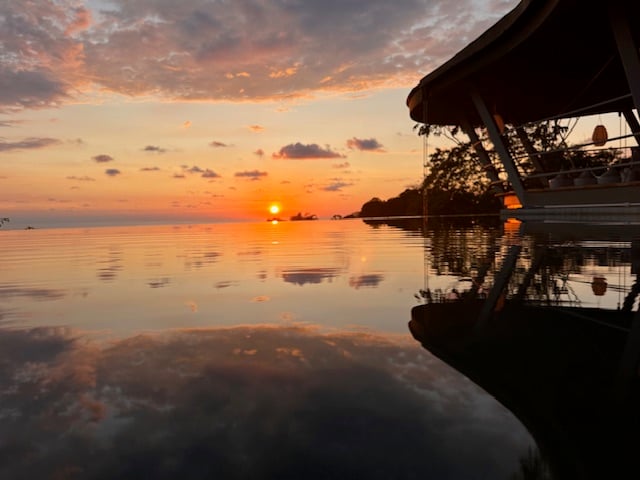 February 2024 - finally our infinity pool is filled with water