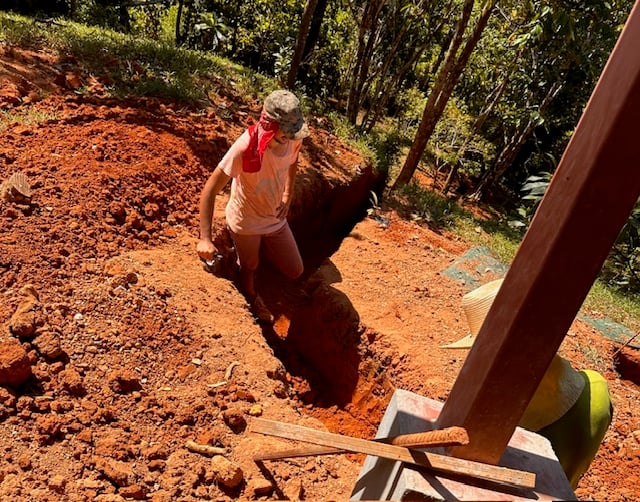 January 2024 - trench for the water pipe to our well