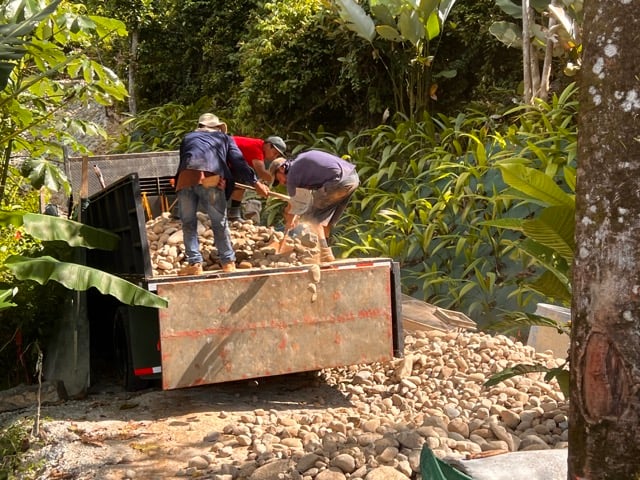 September 2023 - stones to fill the drainage ditch