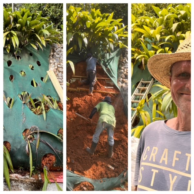 Repair after small land slide