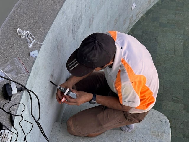 February 2024 - the pool lights are installed