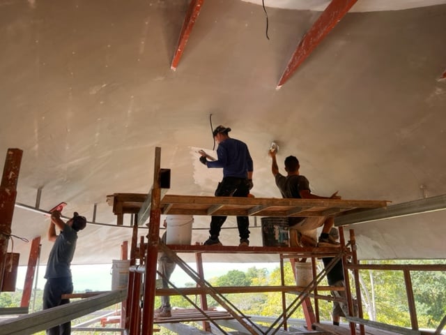 November 2023 - the high ceiling of the dining room