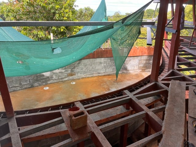 August 2023 - the upper end of the pool will be concreted soon