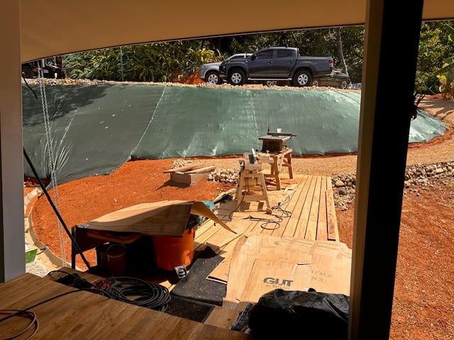 March 2024 - as we already live in the house, the wood is cut outside