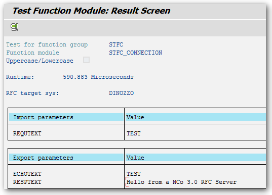 SAP Result Function Module