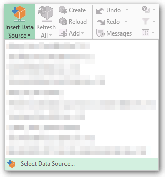 SAP Analysis for Office Insert Data Source