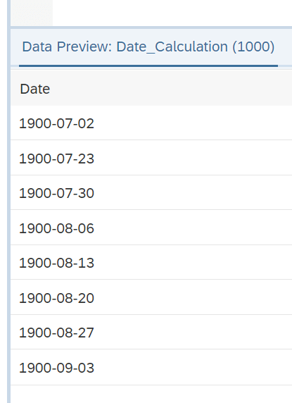 DSP: Data preview date
