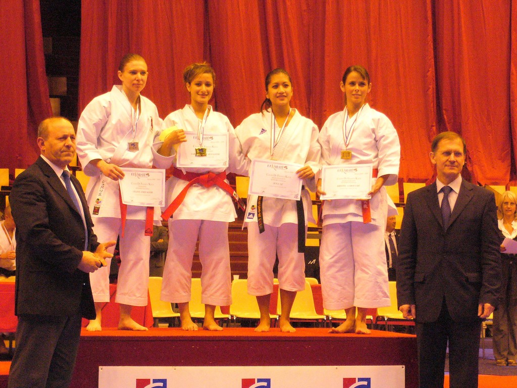 krystel sur le podium