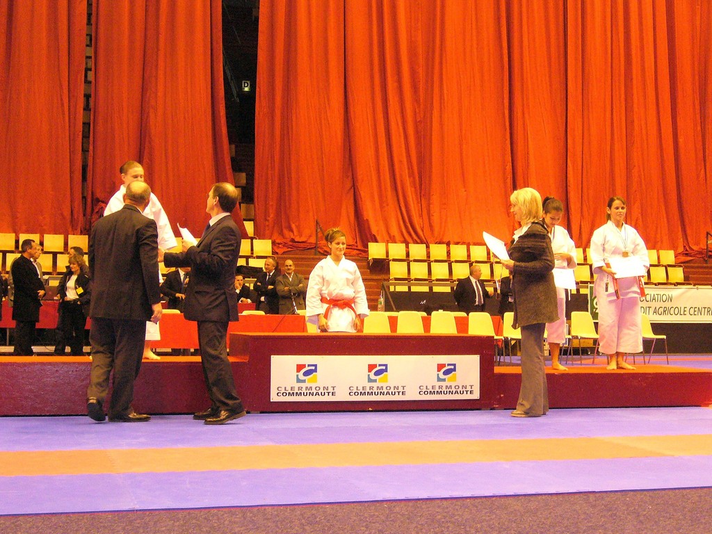 krystel sur le podium