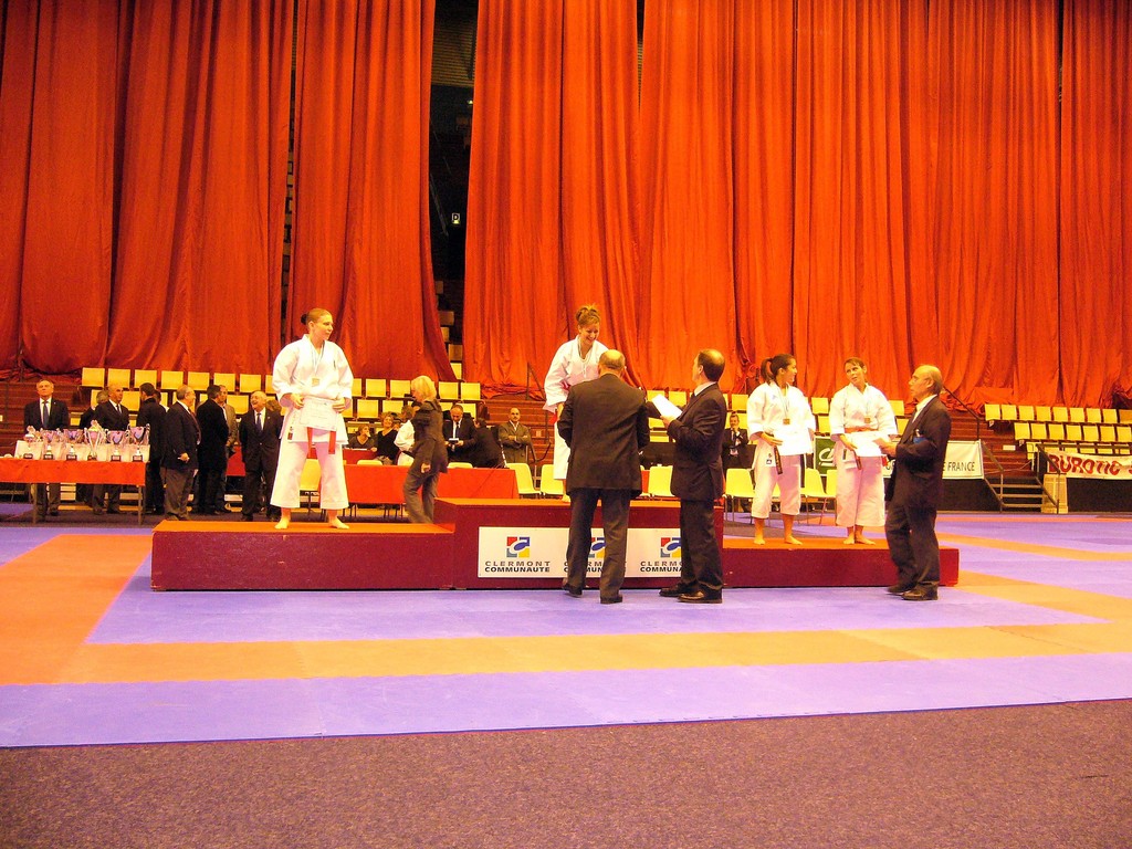 krystel sur le podium