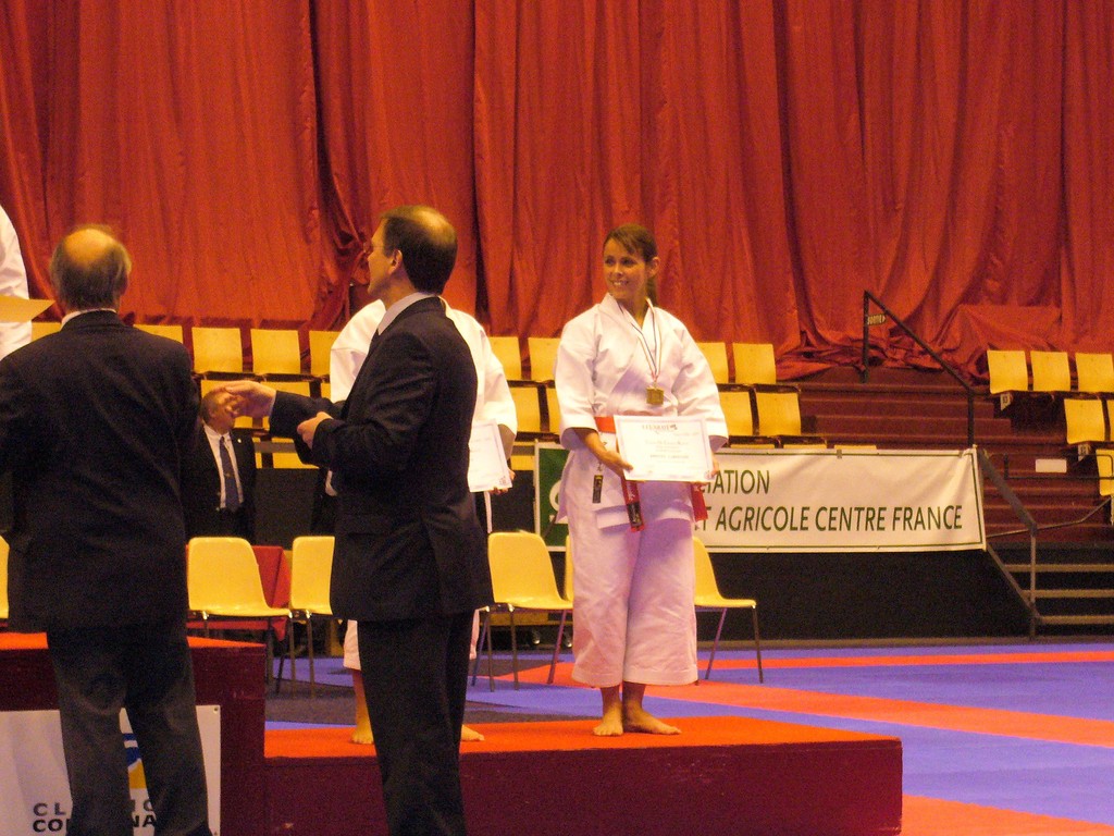 krystel sur le podium