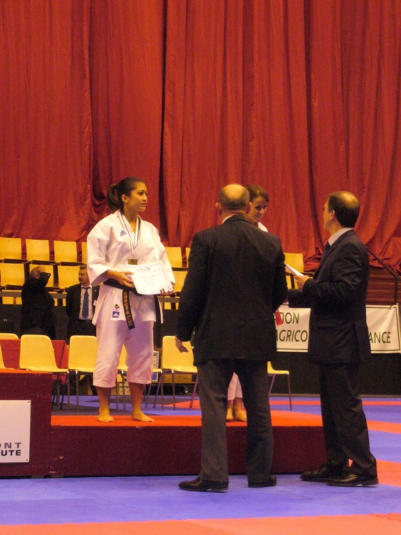 krystel sur le podium