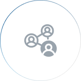 An icon of a business network