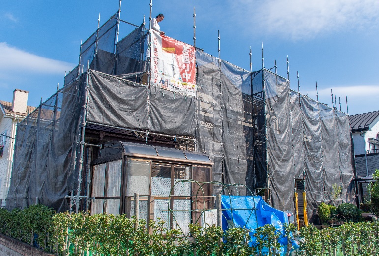 外壁塗装の養生