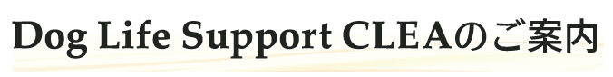 Dog Life Support CLEAのご案内
