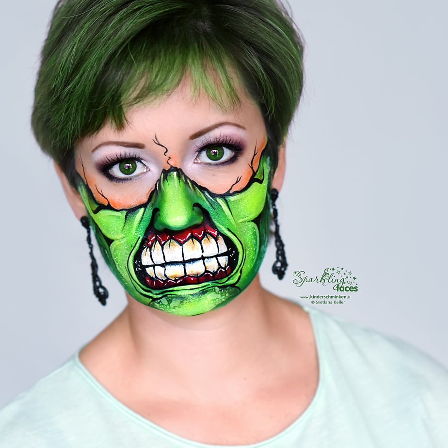 Kinderschminken_Vorlagen; Schminkfarben_kaufen_Schweiz; Kinderschminken_Kurse; Svetlana_Keller; face_painting; Ballonmodellieren; Ballonmodellage; Airbrush_Tattoos; einfach; Alien