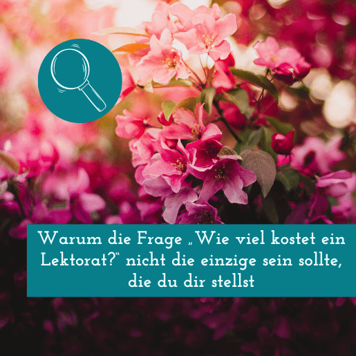 Warum die Frage „Wie viel kostet ein Lektorat?“ nicht die einzige sein sollte, die du dir stellst